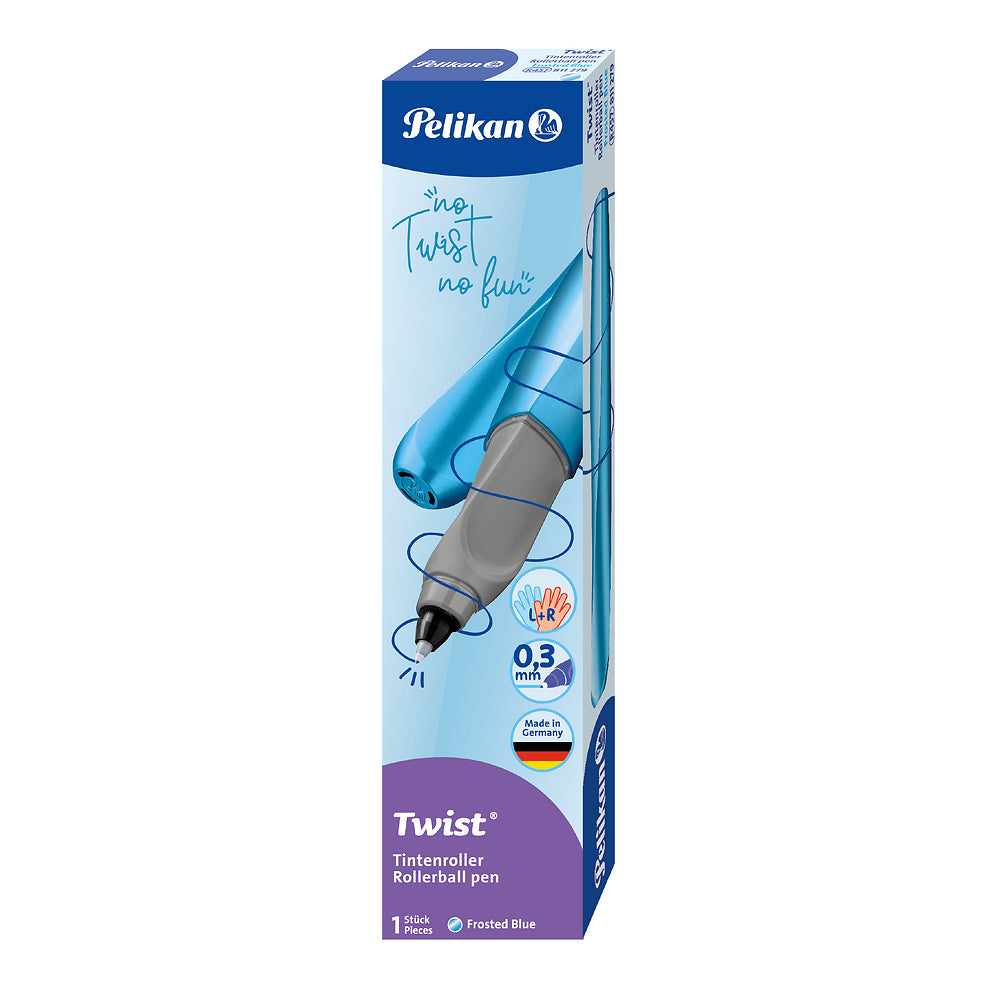 Pelikan Twist Frosted Blue Rollerball Pen
