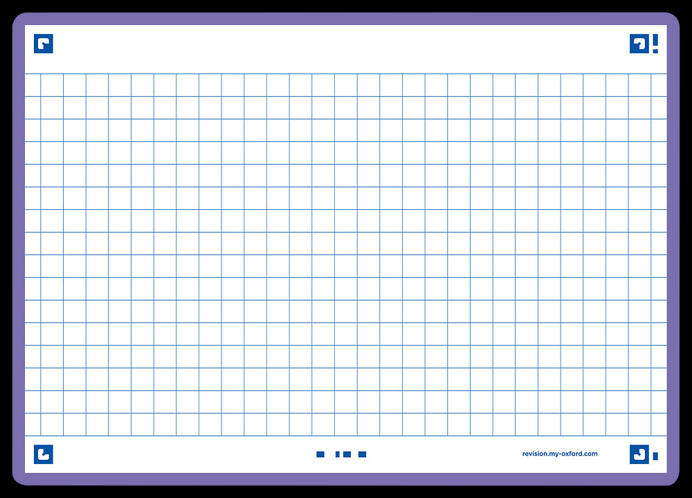 Oxford Flash Cards, Squared with Lavender frame, A6, pack of 80