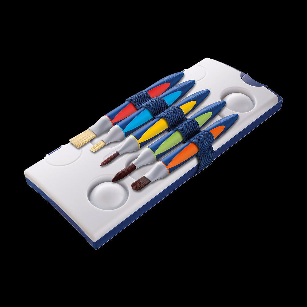 Pelikan Griffix Ergonomic Paint Brushes, Pack of 5