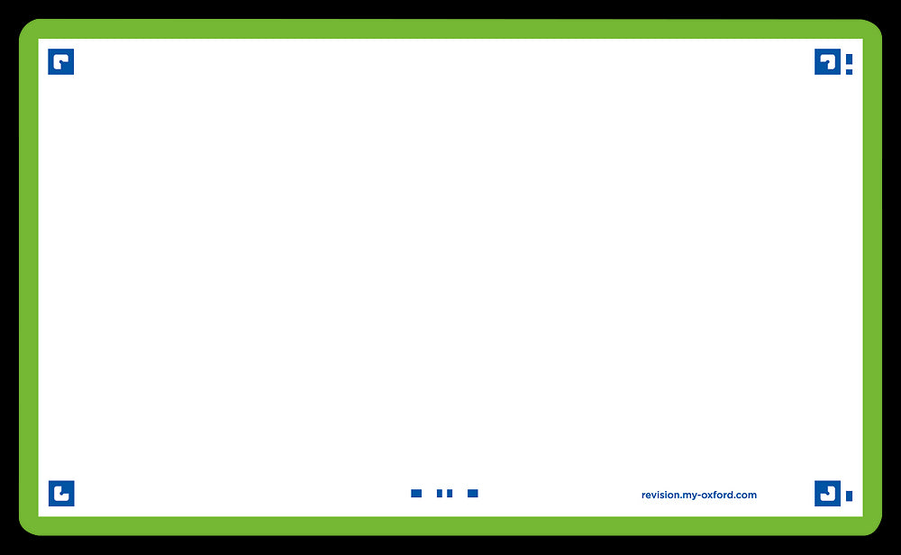 Oxford Flash Cards, Blank with Green frame, 7.5x12.5, pack of 80
