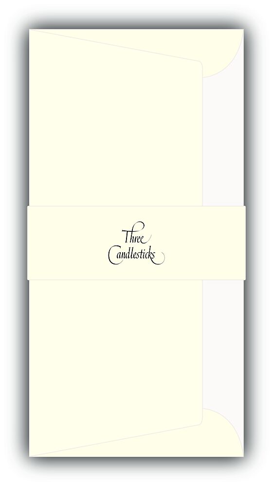 Three Candlesticks DL (110x220mm) Envelopes 20 pack, White