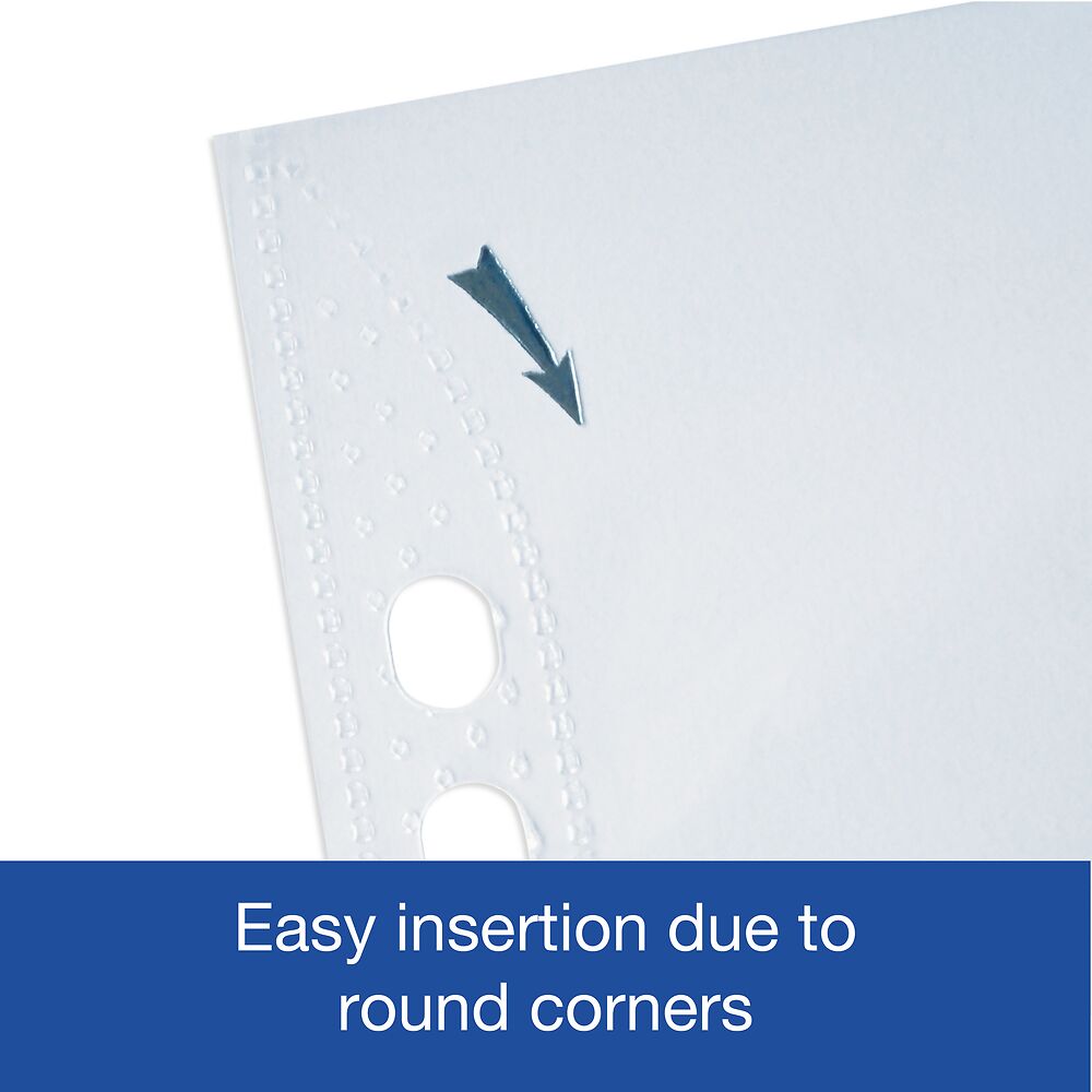 Oxford Pad of 60 A4 Quick'in Punched pockets, 50 micron clear