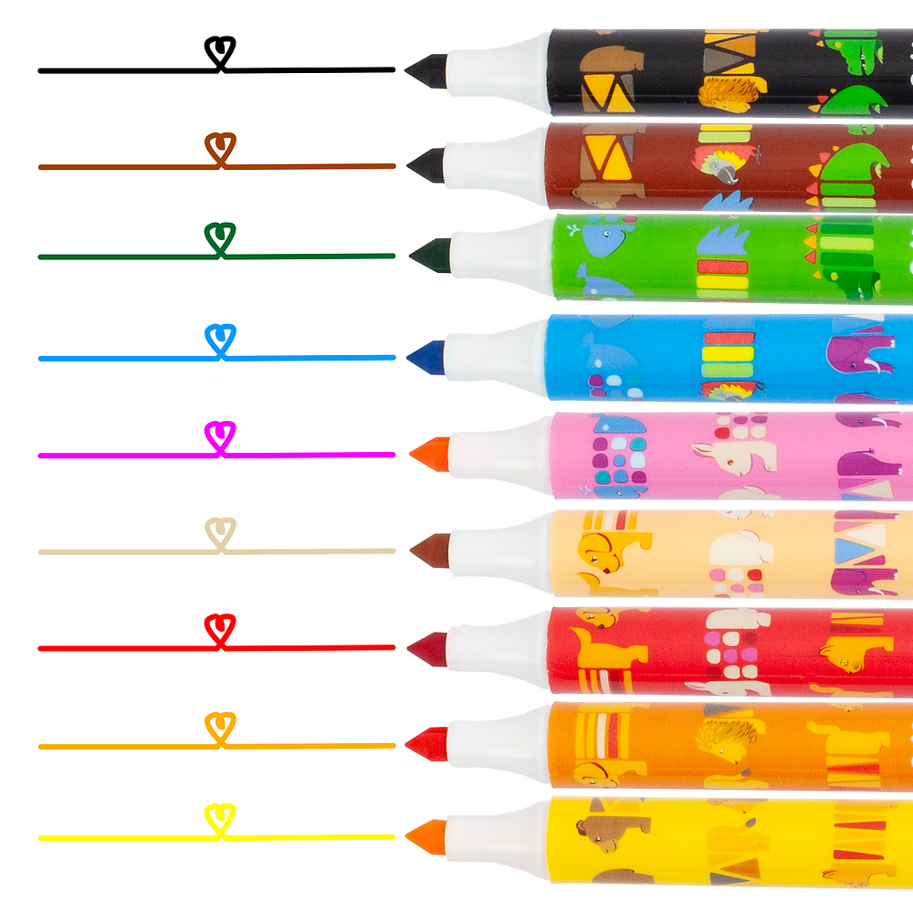 Pelikan Combino Fibre Tip Pens, Pack of 9