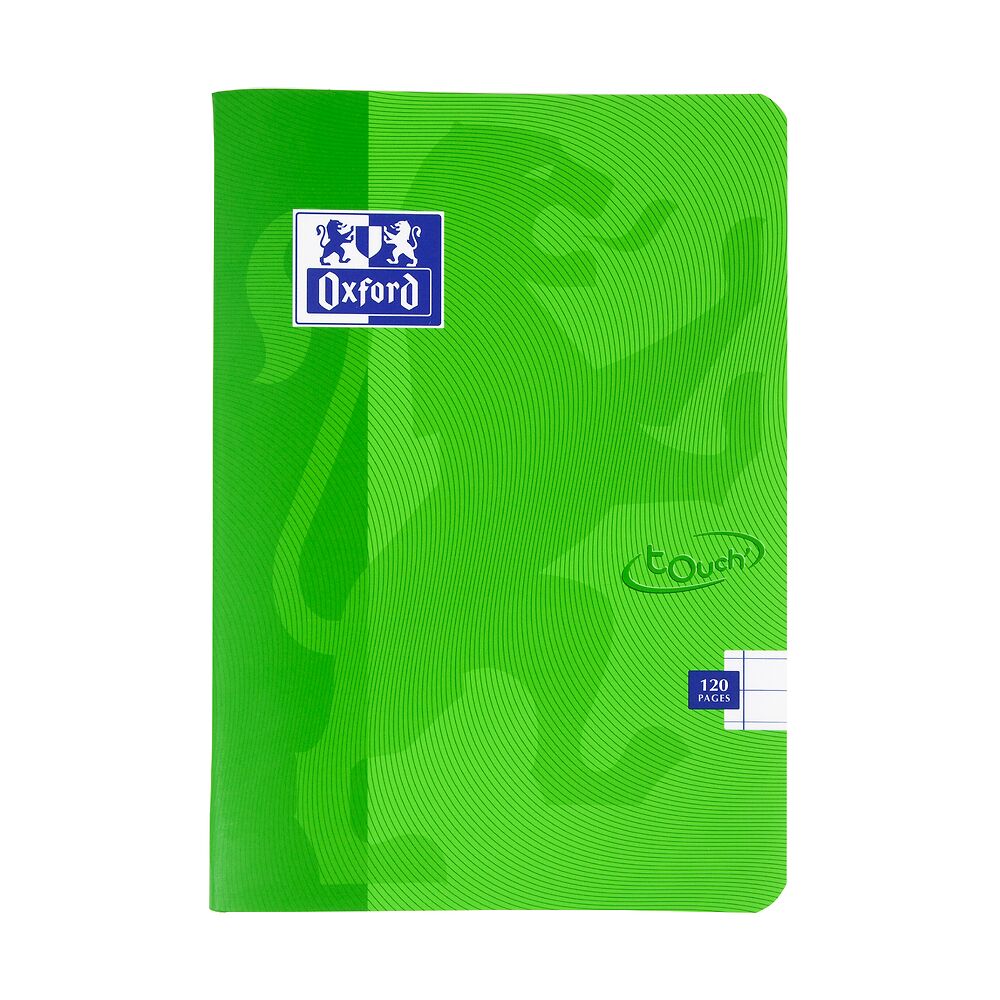 Oxford Touch A5 120 Page Softcover Stapled Notebook, Bright green