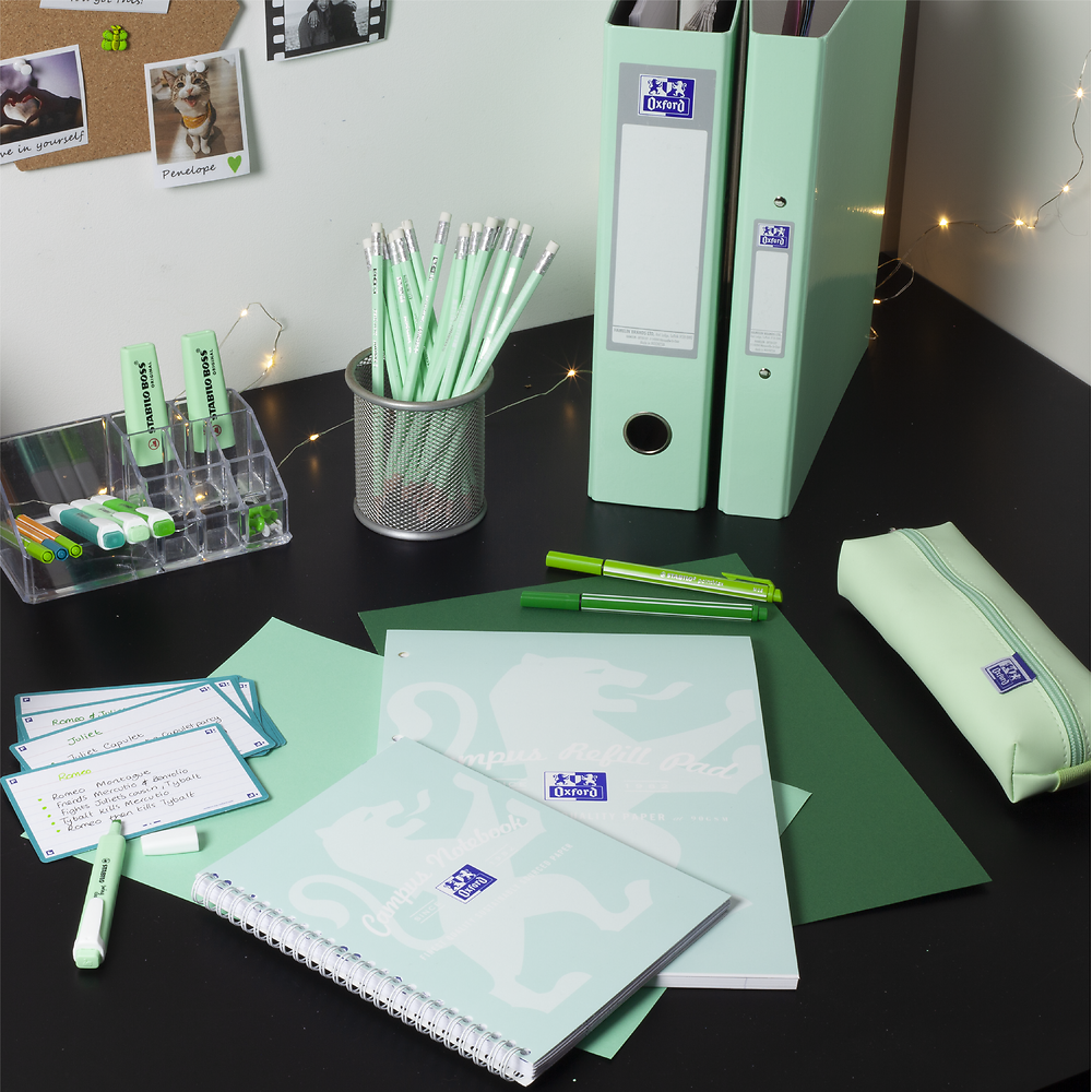 Oxford A4 Mint Green Lever Arch File