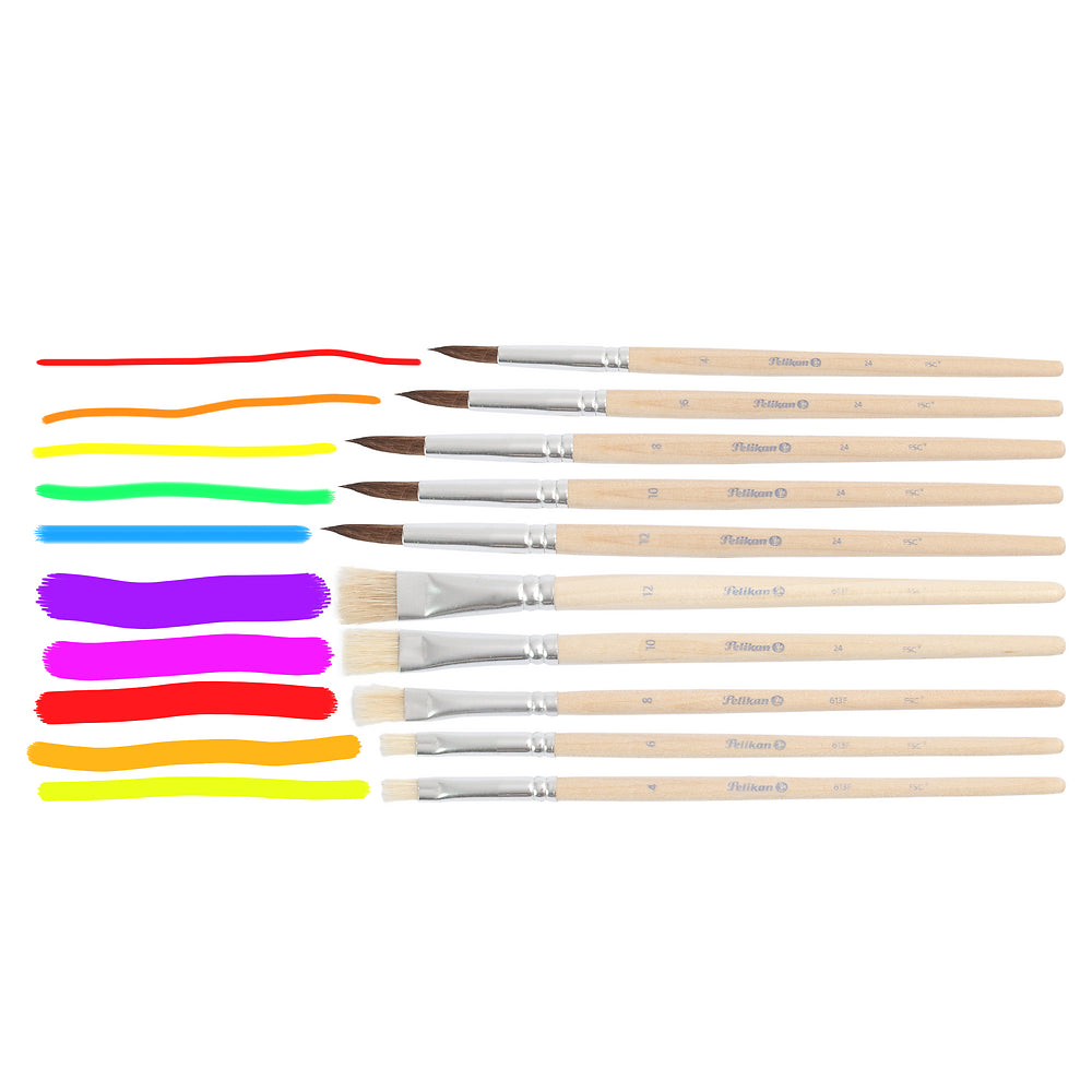 Pelikan Paint Brush Set, Pack of 10