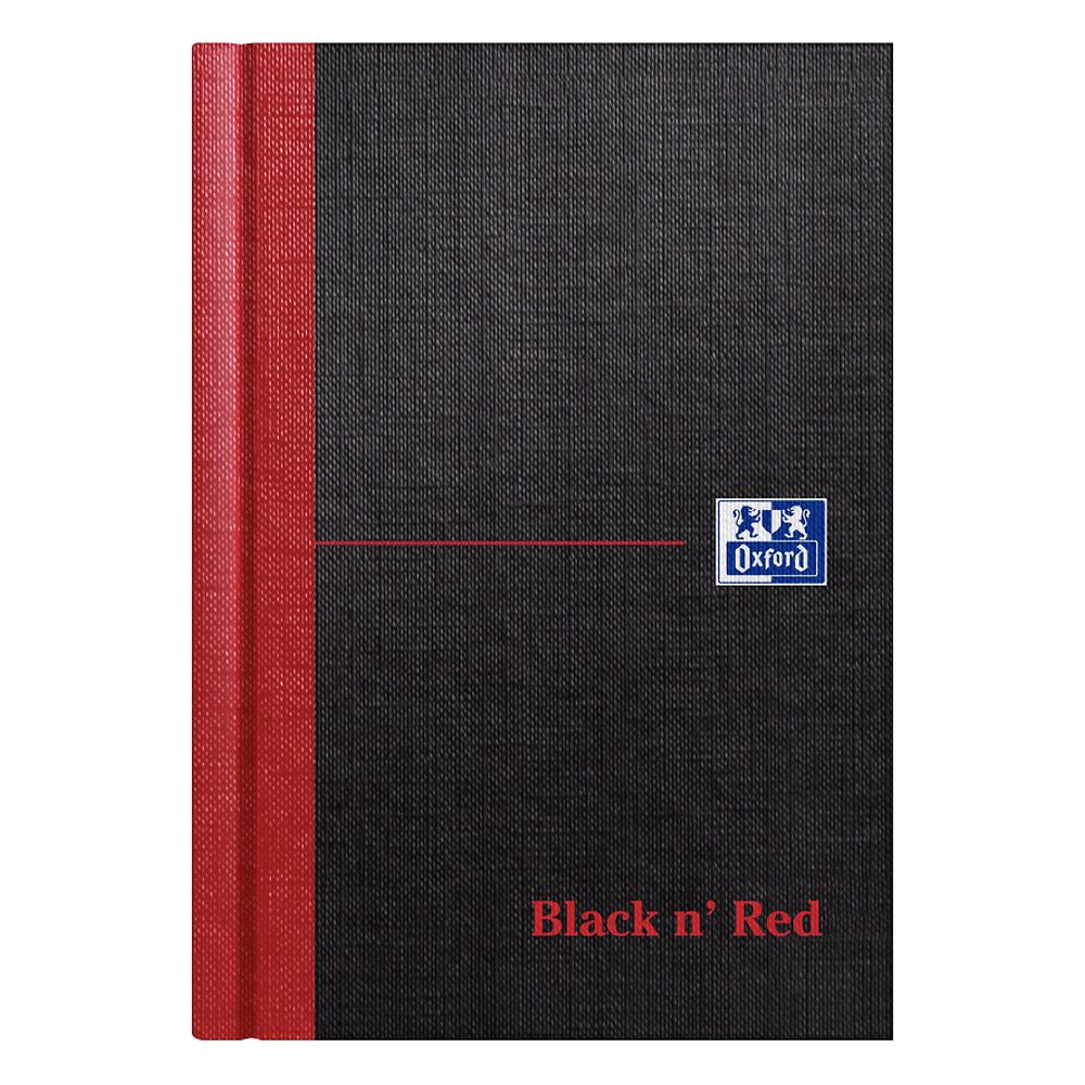 Oxford Black n' Red A6 Hardback Casebound Notebook Ruled 192 Pages