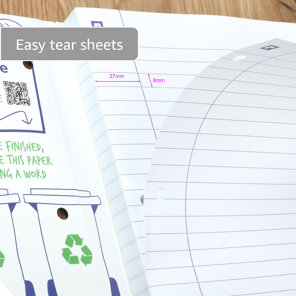 Oxford Campus A4 Red Sidebound 300 Page Ruled Refill Pad