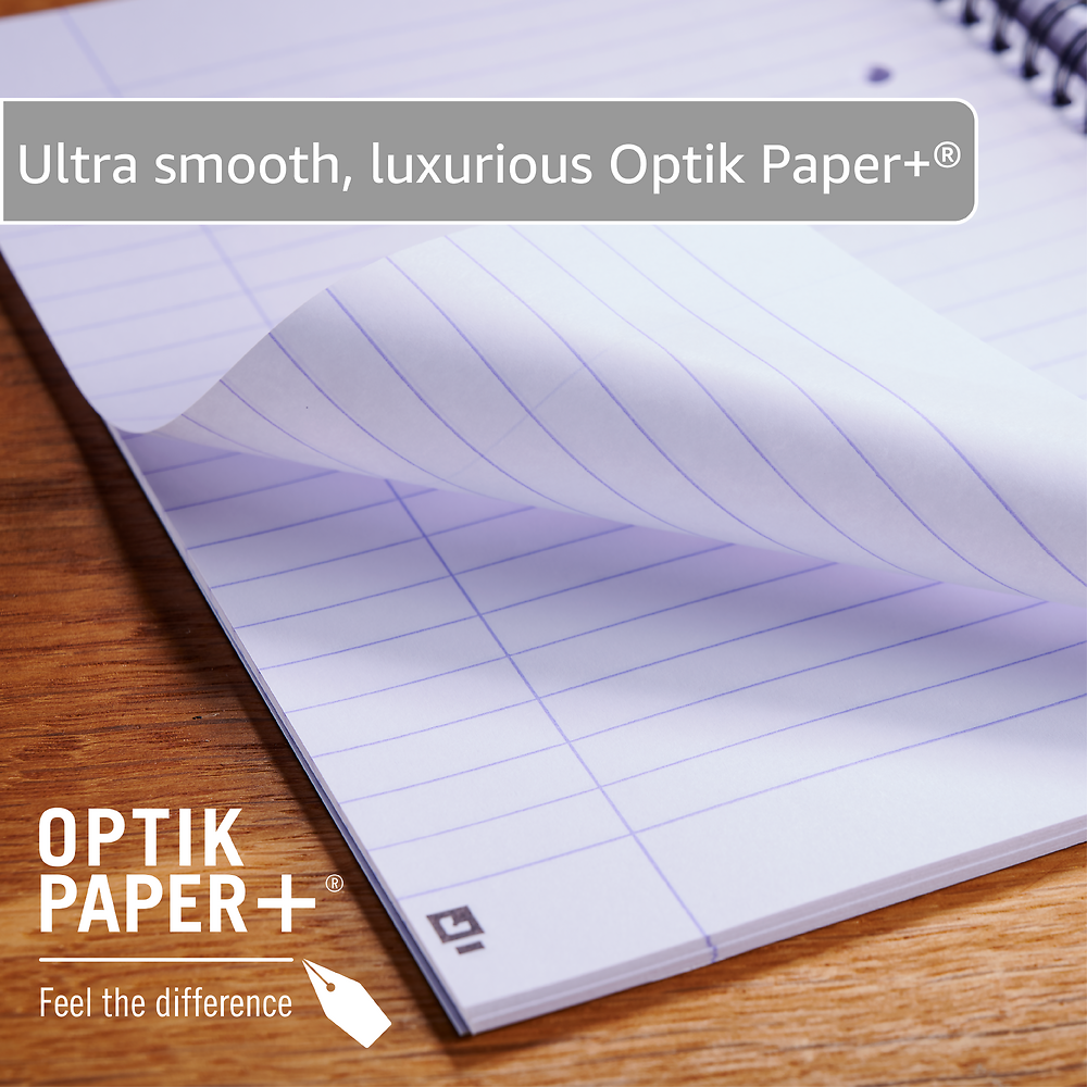 Oxford Campus Red Project Book A4+ Card Cover Wirebound Ruled with Margin 200 Pages