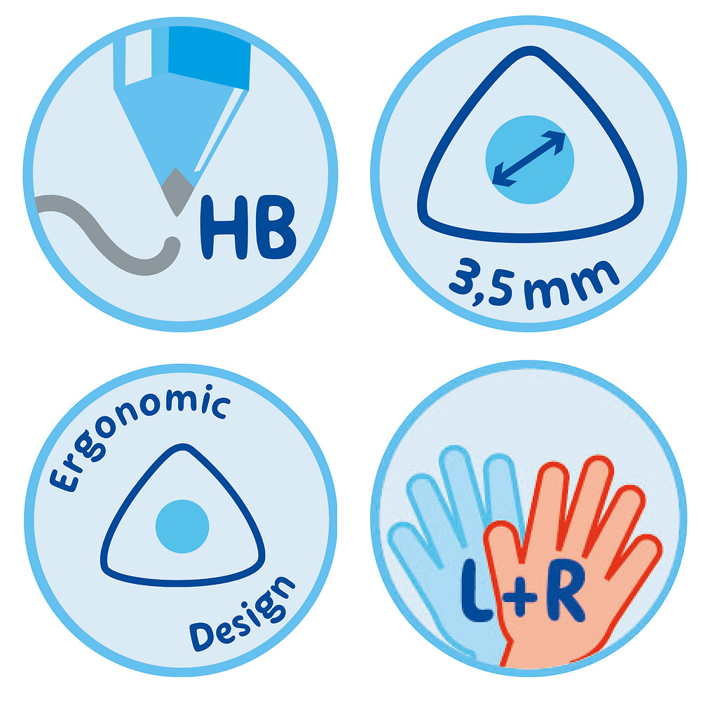 Pelikan Griffix Ergonomic Pencils, Grade HB, Pack of 12