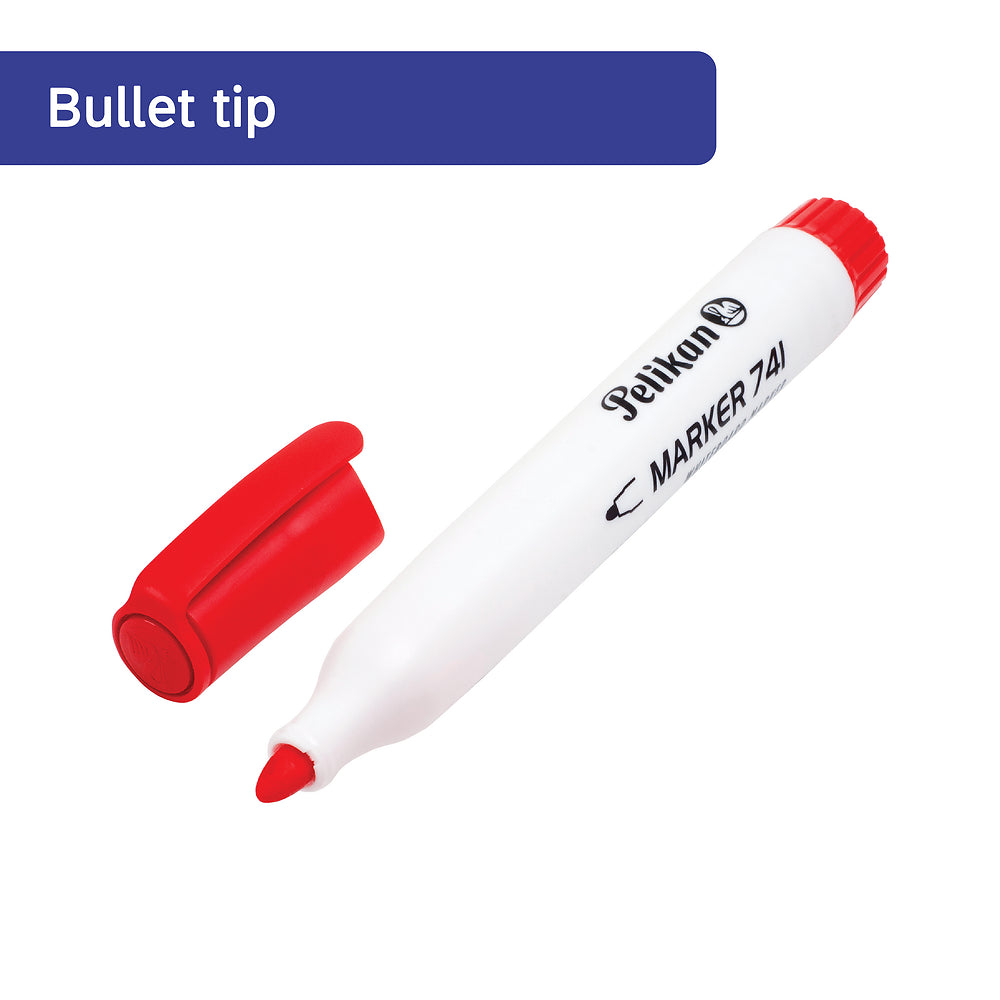 Pelikan Whiteboard Markers, Red, Pack of 10