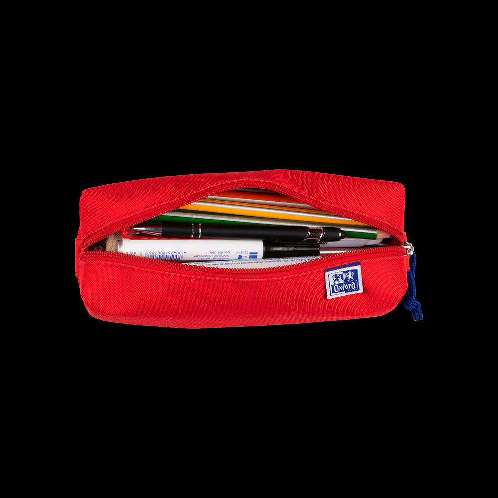 Oxford large rectangular pencil case, red