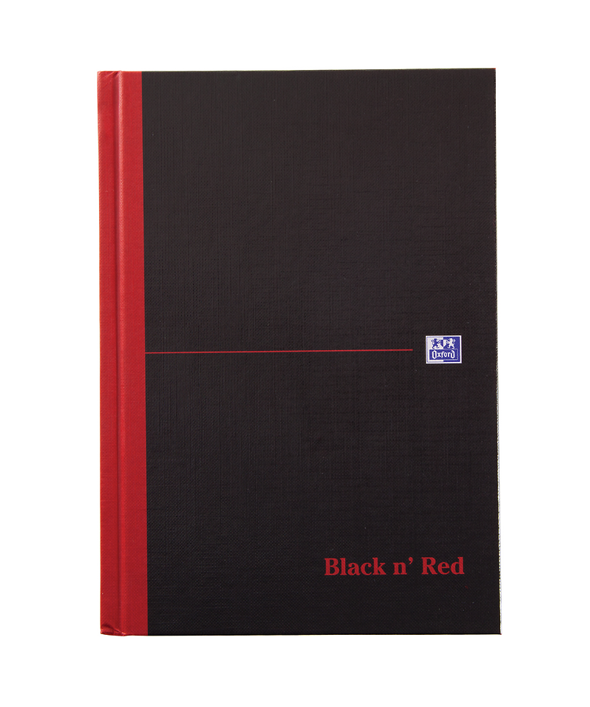 Oxford Black n' Red A5 Hardback Casebound Notebook Ruled 192 Page