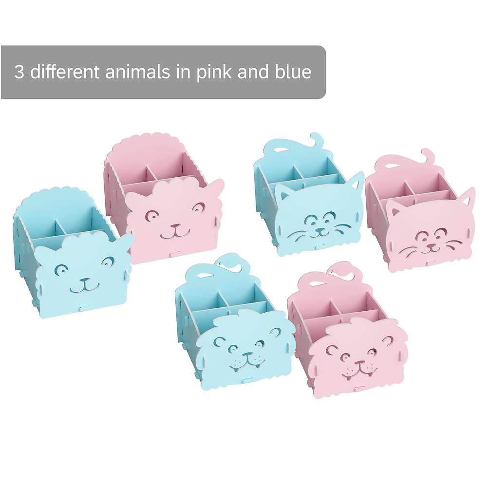 Oxford Leo&Co Desk Organiser Foam PP, Pink Lion