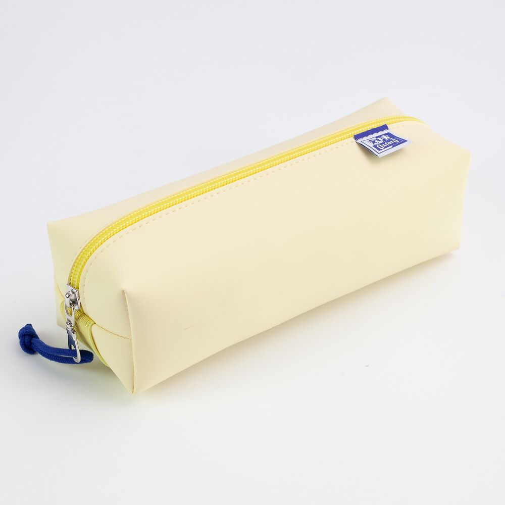 Oxford Large Square Pencil case, Pastel Yellow