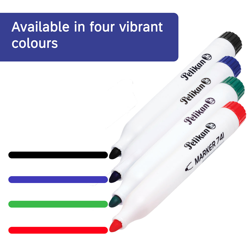 Pelikan Whiteboard Markers, Red, Pack of 10