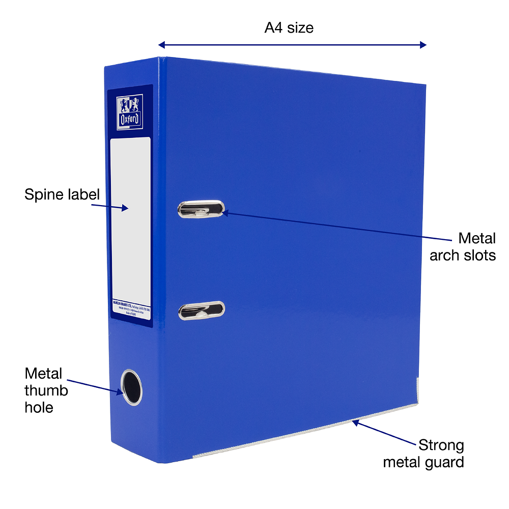 Oxford A4 Blue Lever Arch File