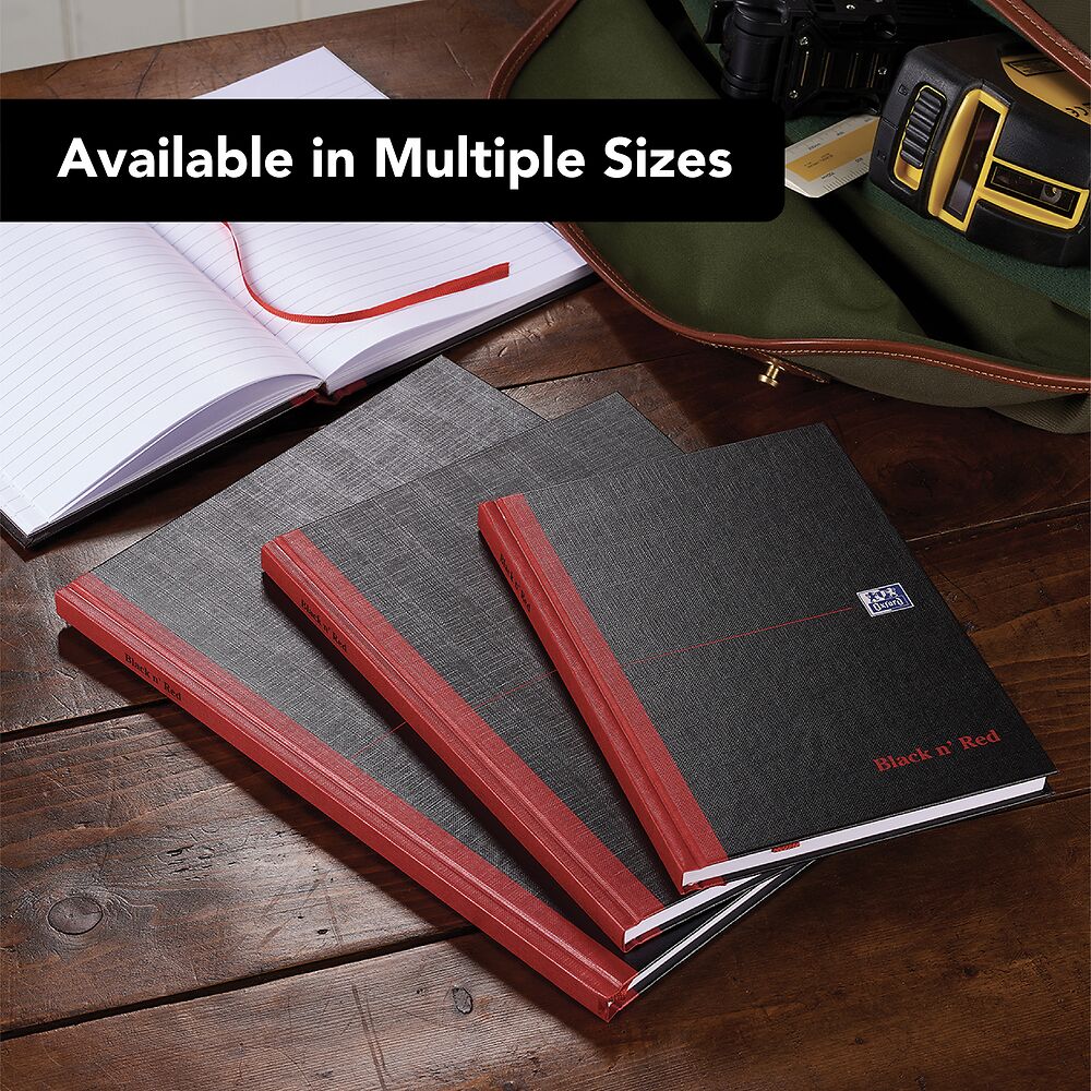 Oxford Black n' Red A6 Hardback Casebound Notebook Ruled 192 Pages