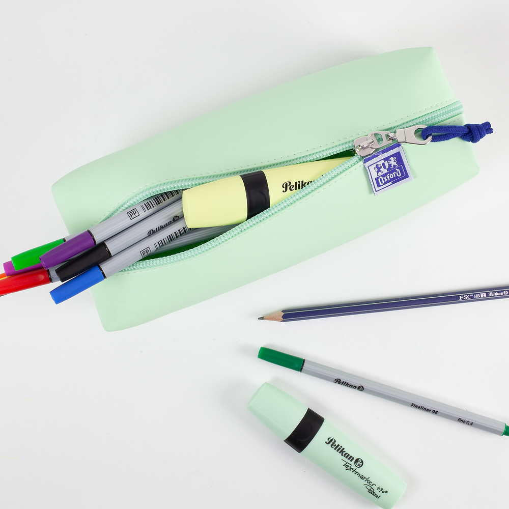 Oxford Mint Green Large Square Pencil Case