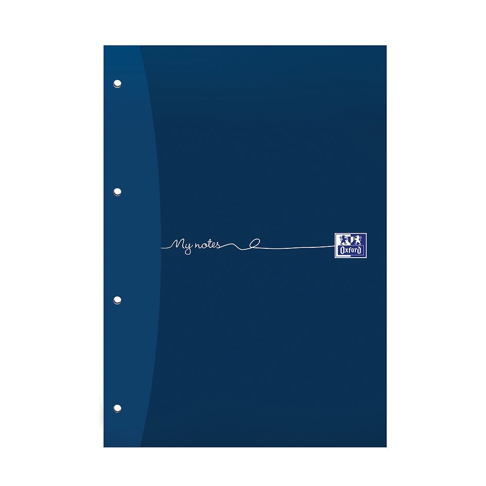 Oxford My Notes A4 Card Cover Headbound Refill Pad Ruled with Margin 160 Page Navy Blue