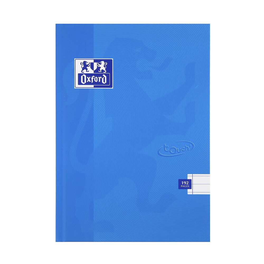 Oxford Touch A5 Hardback Casebound Notebook Ruled with Margin 192 Pages, Aqua
