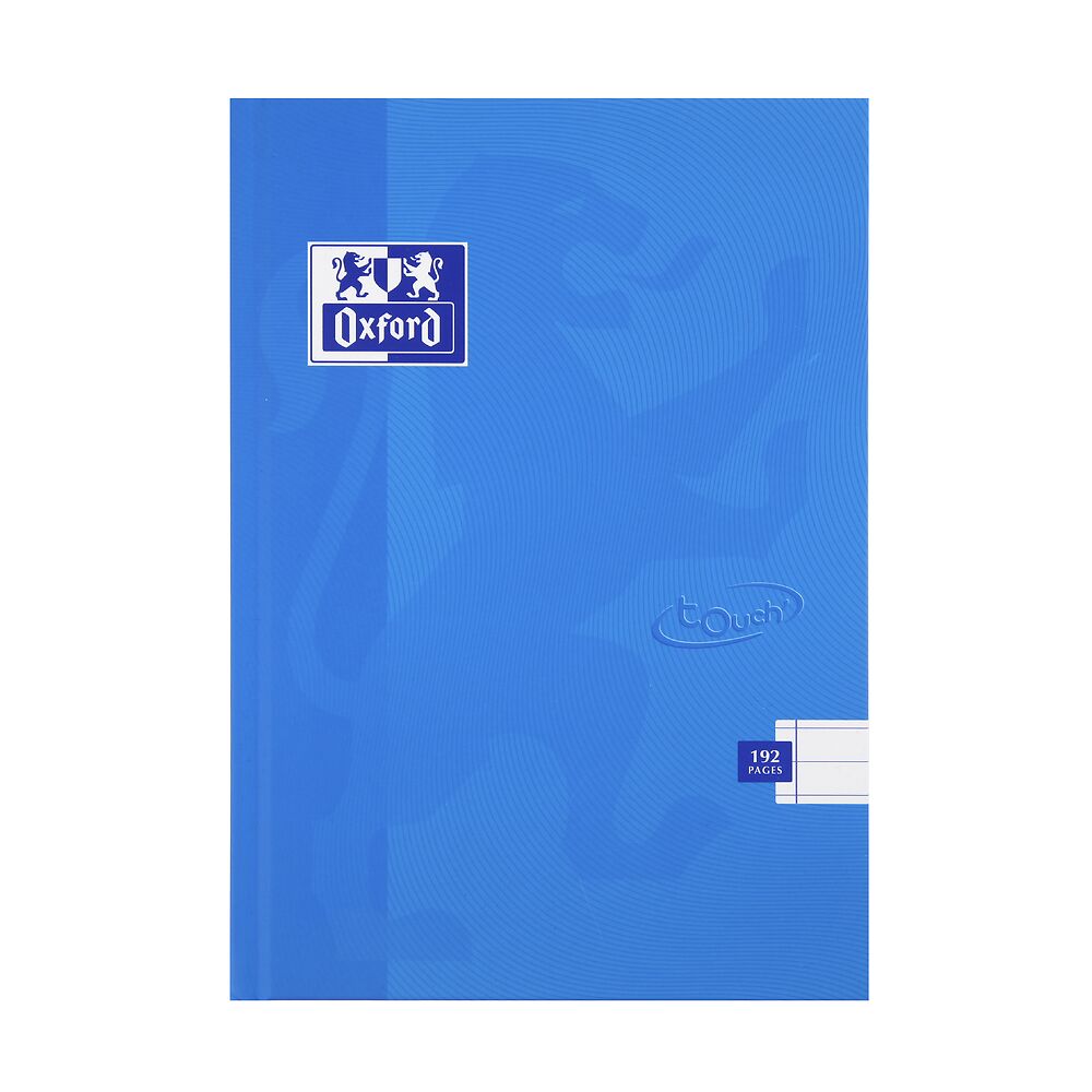 Oxford Touch Aqua A5 Hardback Casebound Notebook Ruled with Margin 192 Pages