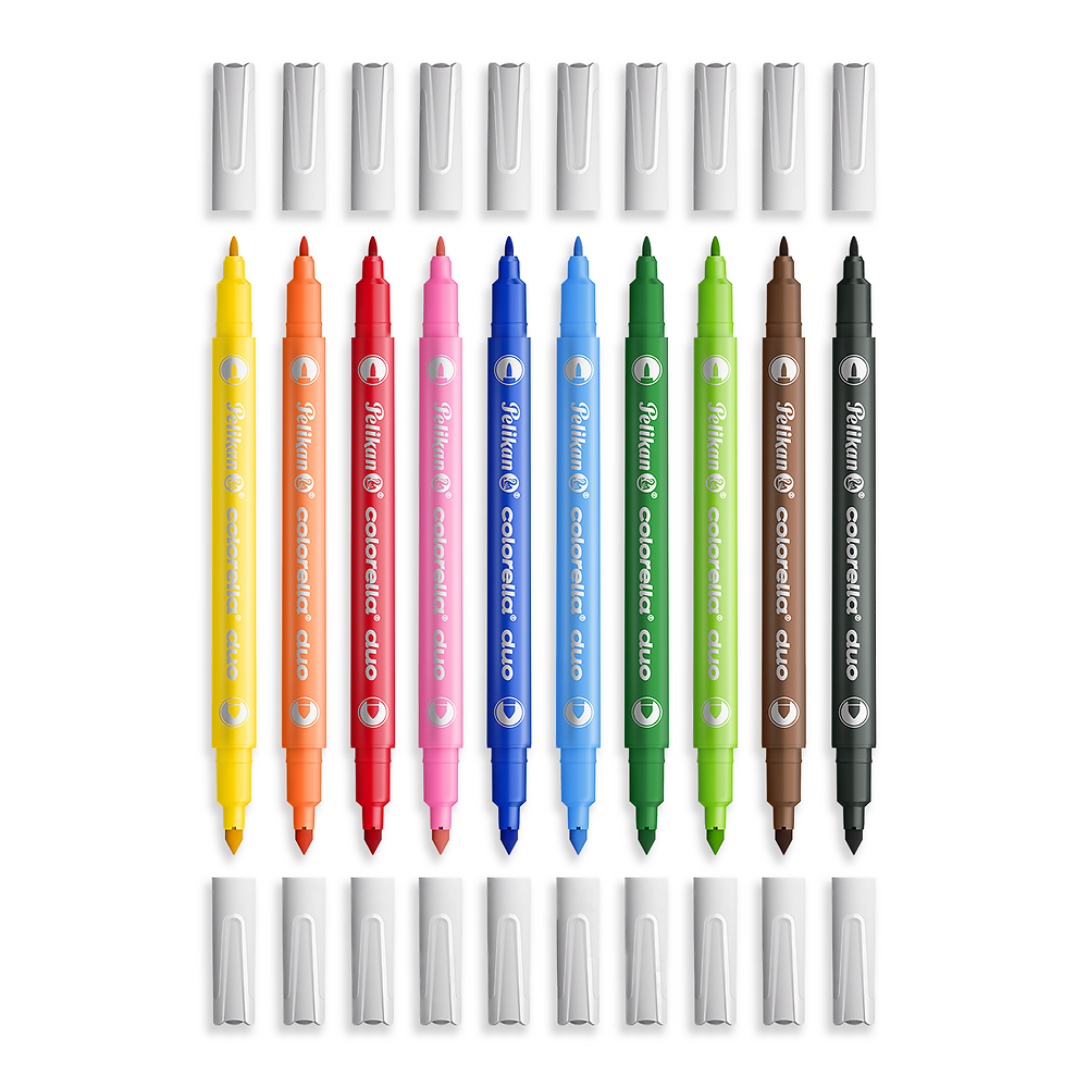 Pelikan Colorella Star Duo Fibre-Tip Pens, Assorted