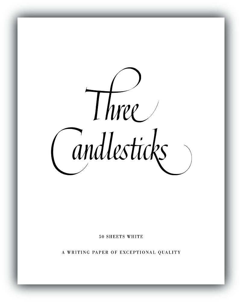 Three Candlestick P4TO (178x229mm) Writing Pad 50 Sheets, White