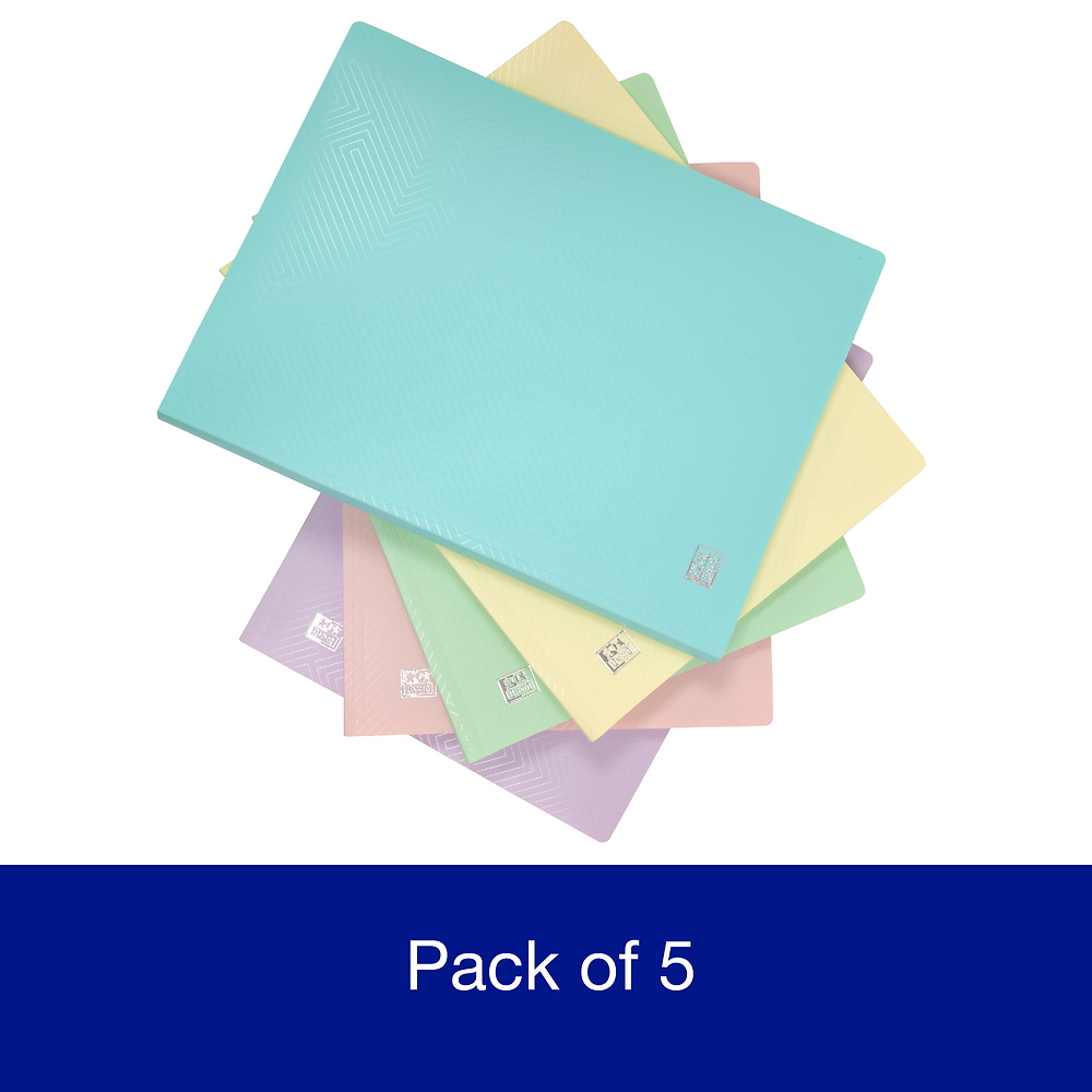Oxford Urban Display Book, Assorted Pastel Colours, Pack of 5