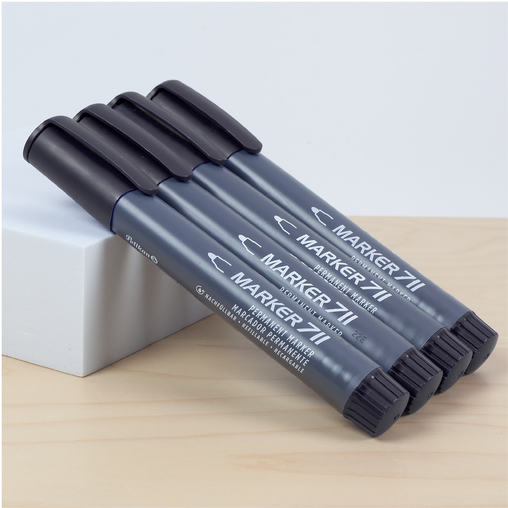 Pelikan Permanent Marker Pens, Black, Pack of 10