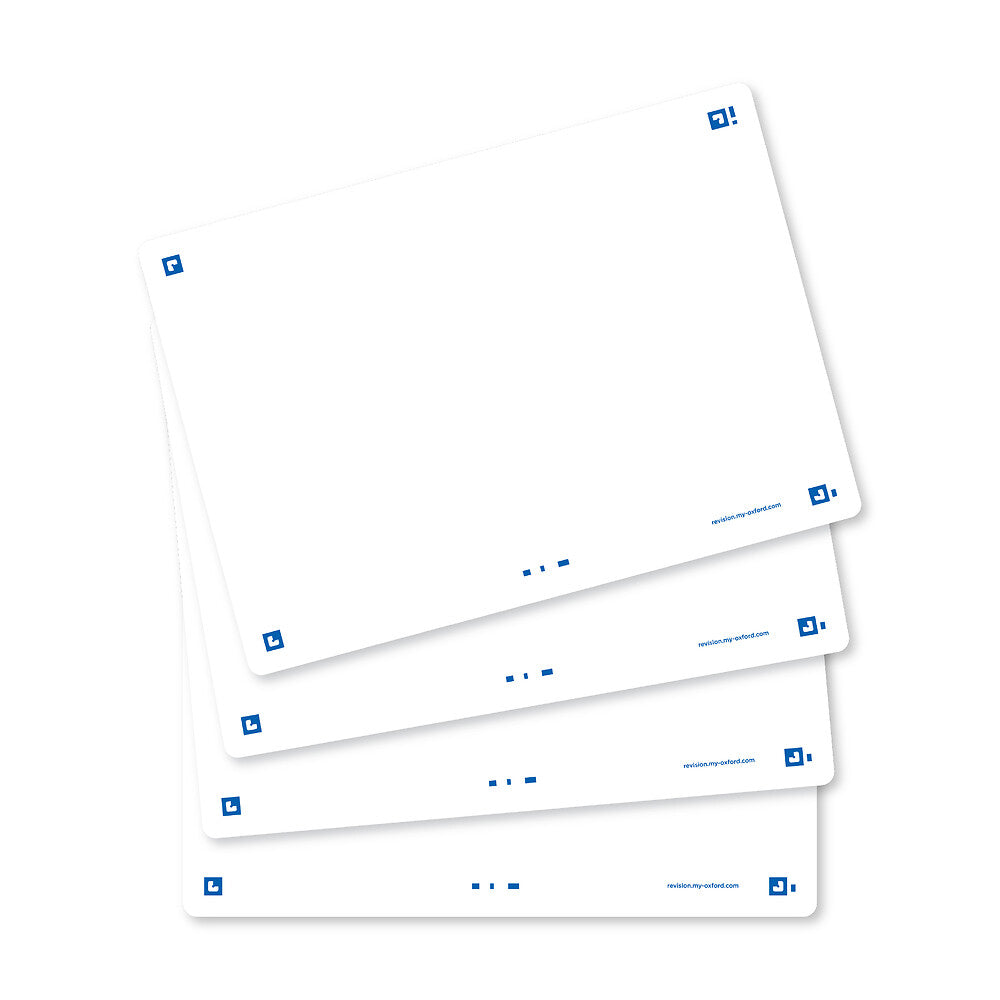 Oxford Flash Cards, Blank with White frame, A6, pack of 80