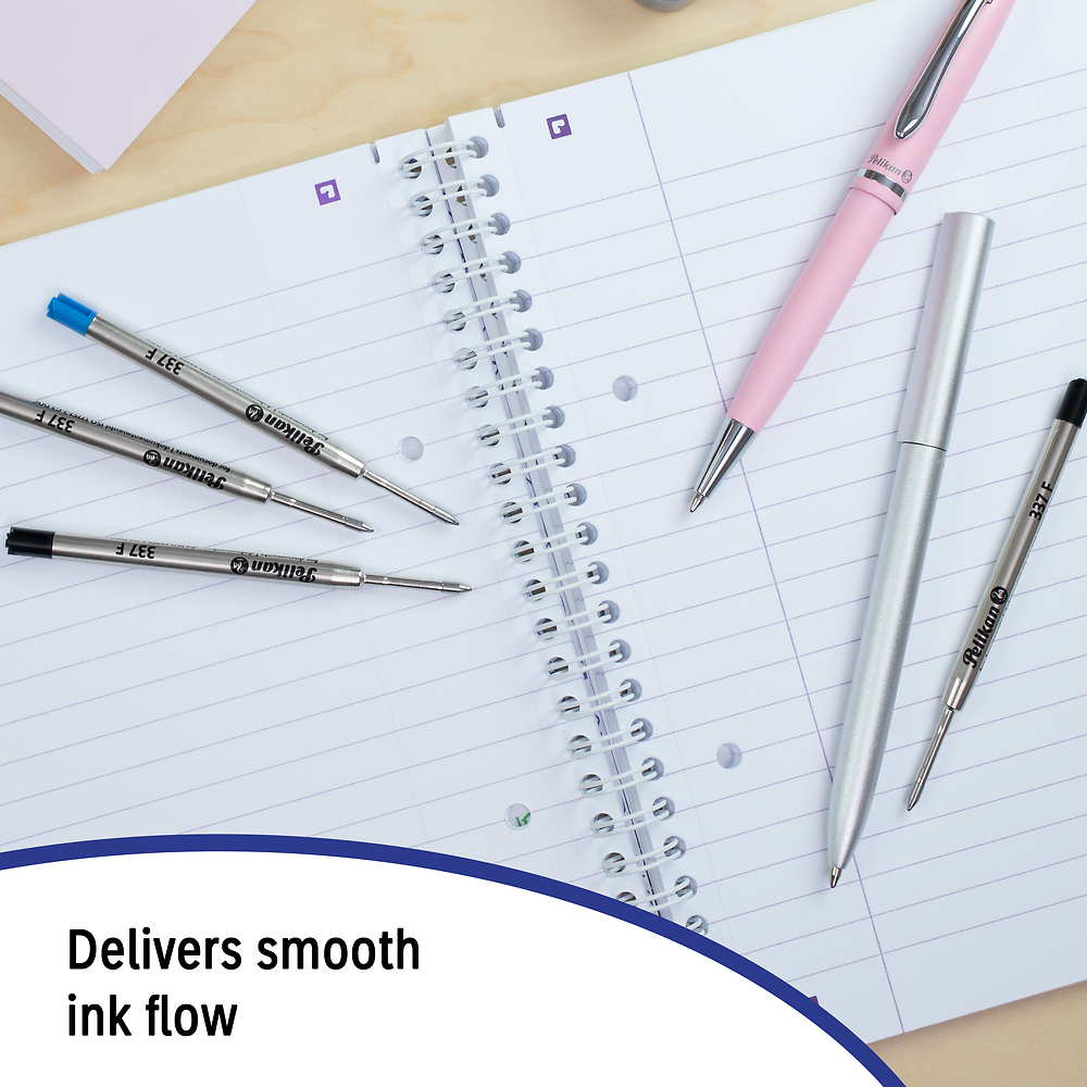 Pelikan Ballpoint Pen 337 Refills, Medium, Blue, Pack of 5