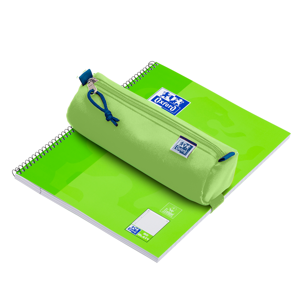 Oxford Bright Green Large Round Pencil Case - Main Image