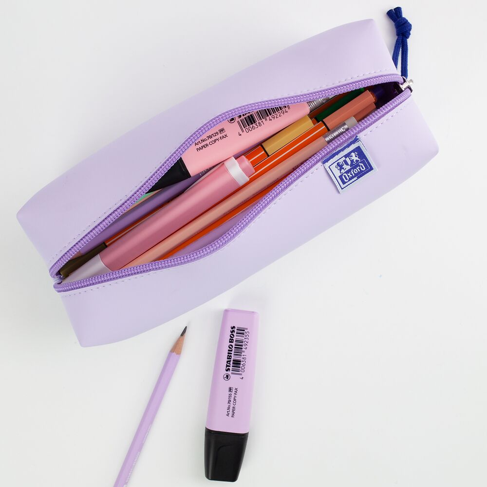 Oxford Large Square Pencil case, Lavender