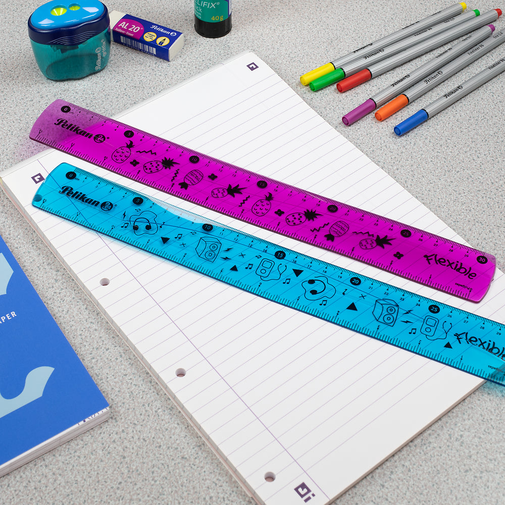 Pelikan Flexible Ruler, Blue