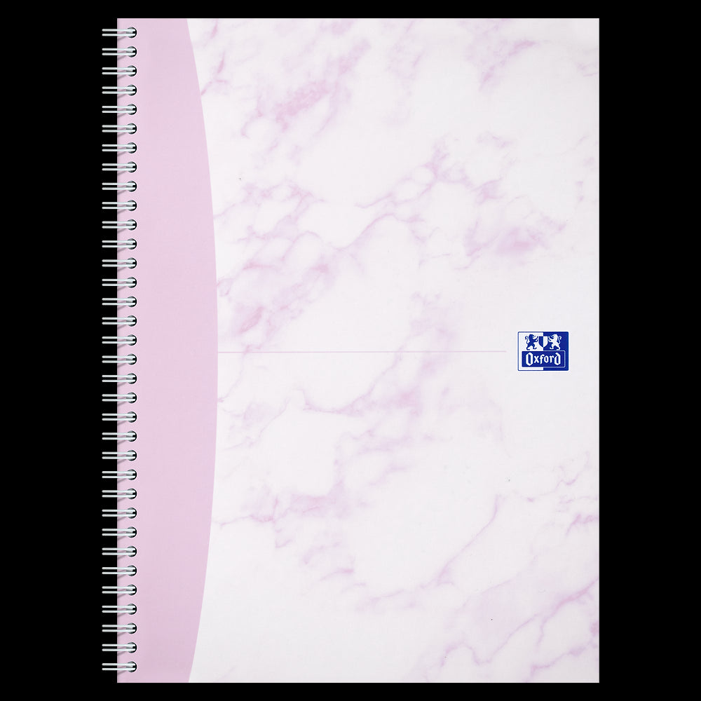 Oxford Marble A4 Hard Cover Wirebound Notebook Twin Pack , Ruled with Margin, 140 Pages, Scribzee Enabled