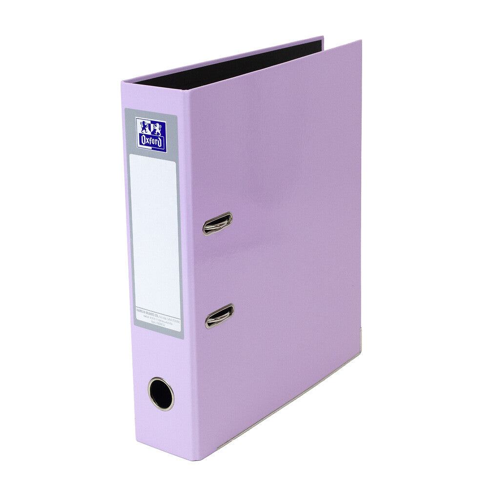 Oxford A4 Pastel Lavender Lever Arch File