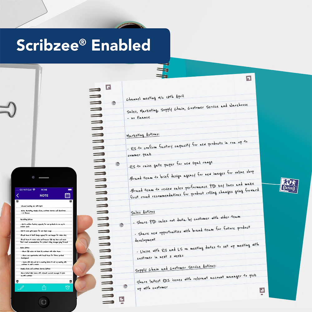 Oxford My Notes Purple A5 Card Cover Wirebound Notebook, Ruled with Margin and Perforated, 200 Pages