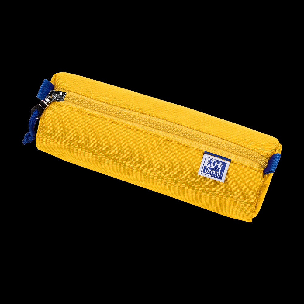 Oxford large round pencil case, yellow