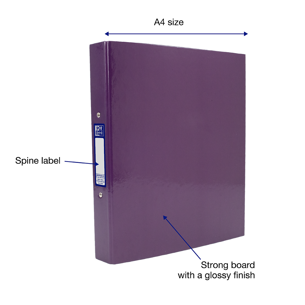 Oxford Ring Binder A4+ Spine 40mm Purple