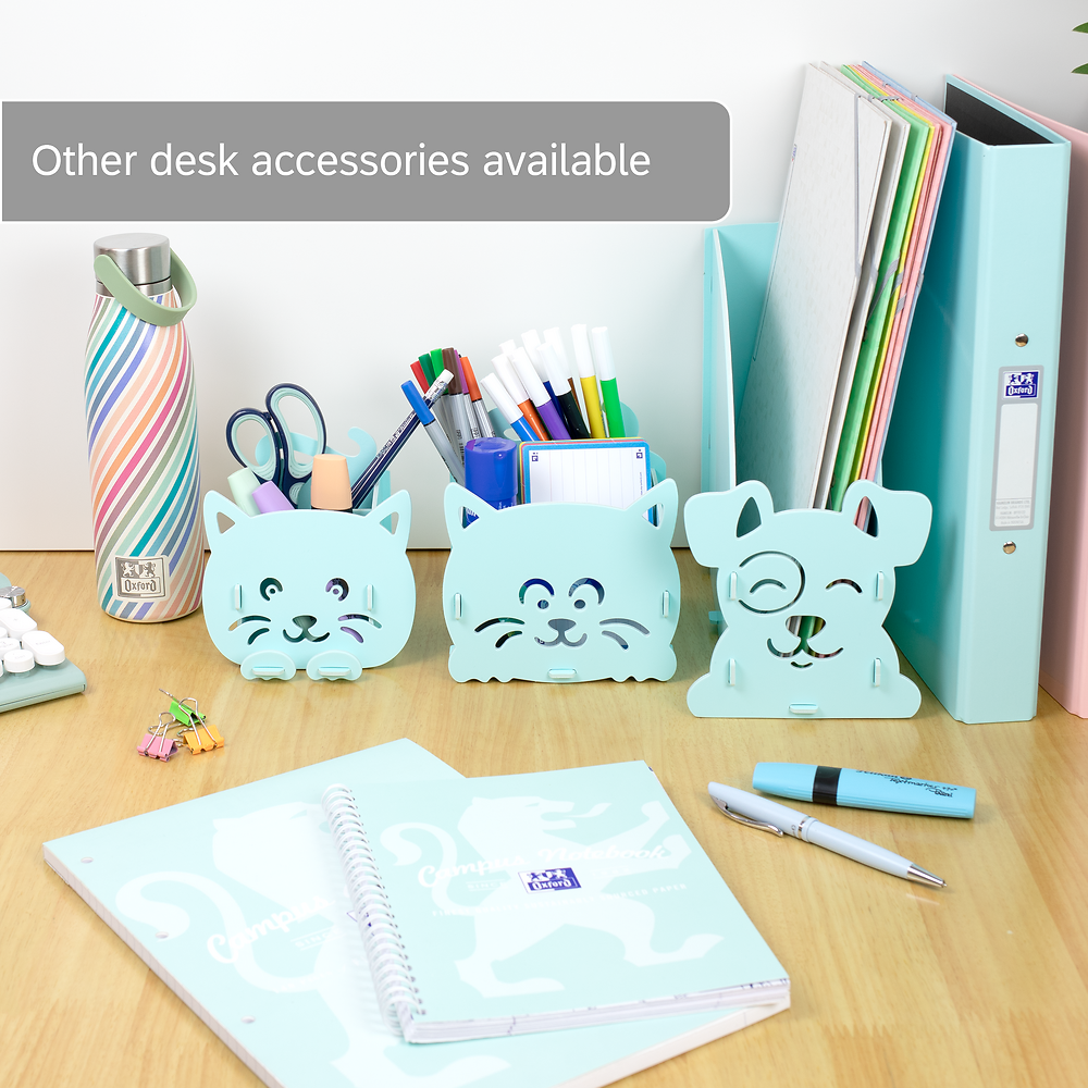 Oxford Leo&Co Pen Holder Foam PP, Blue Cat