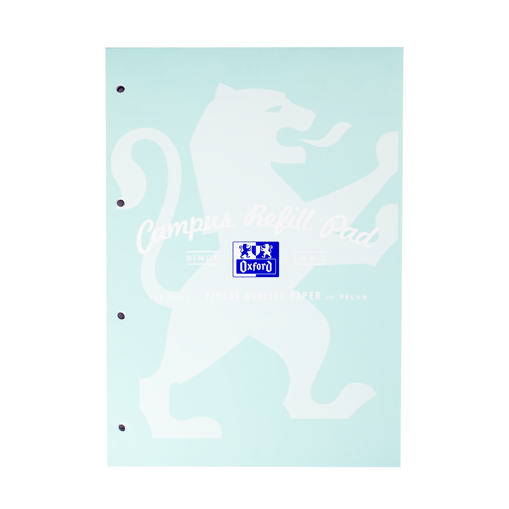 Oxford Campus Pastel Mint Green A4 Headbound Refill Pad Ruled with Margin 140 Pages