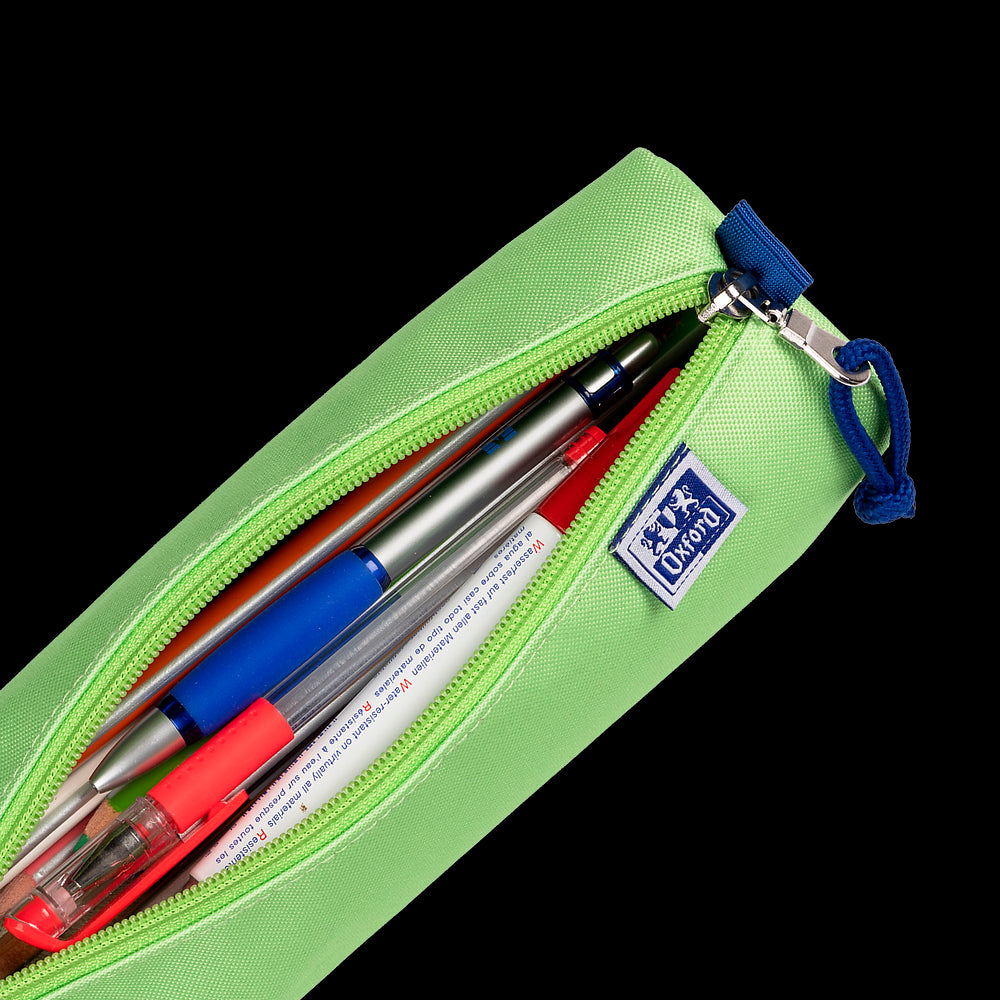 Oxford large round pencil case, bright green