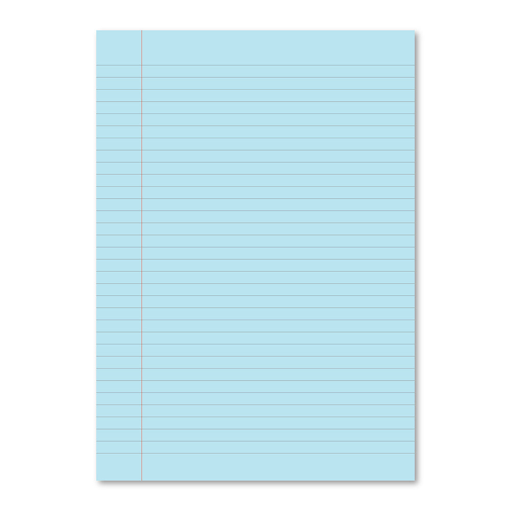 Hamelin A4 Exercise Books Stapled, 8mm lined header and footer, 80 page Blue tinted paper, Dark Green - 10 Pack