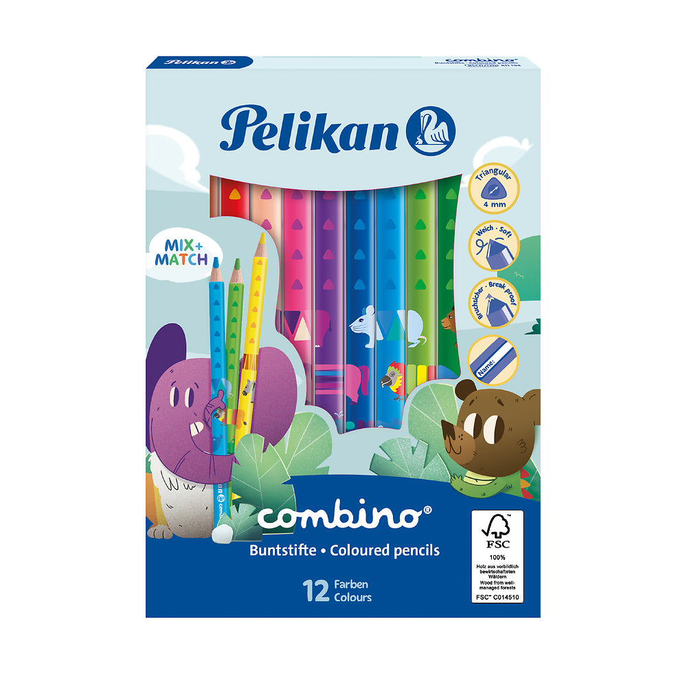 Pelikan Combino Jumbo Colouring Pencils, Pack of 12
