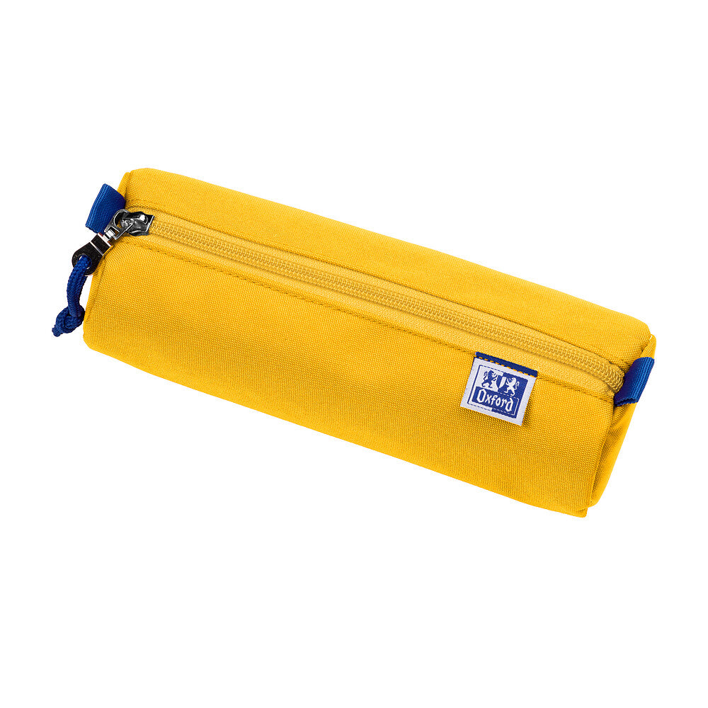 Oxford large round pencil case, yellow