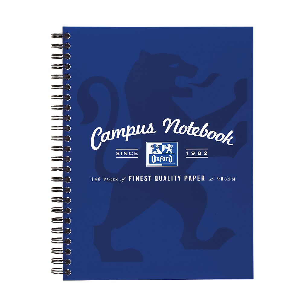 Oxford Campus A5 Navy Notebook, Ruled