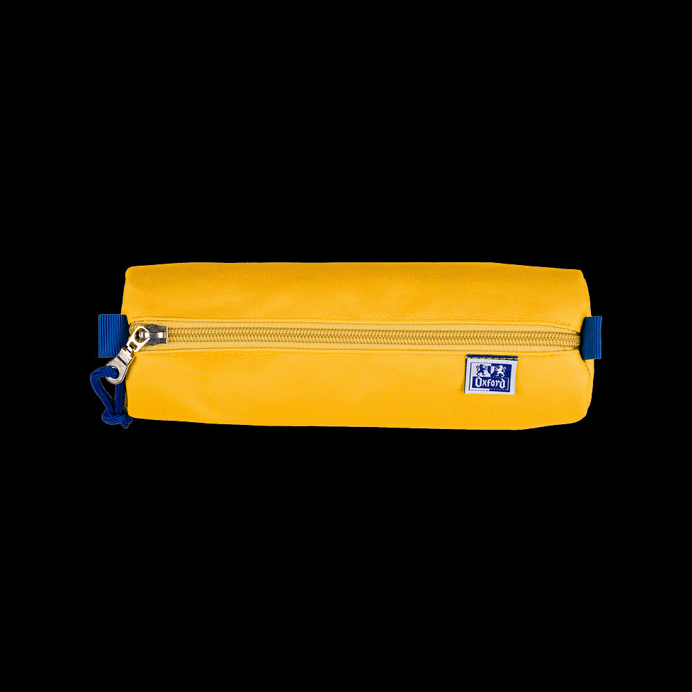 Oxford large round pencil case, yellow