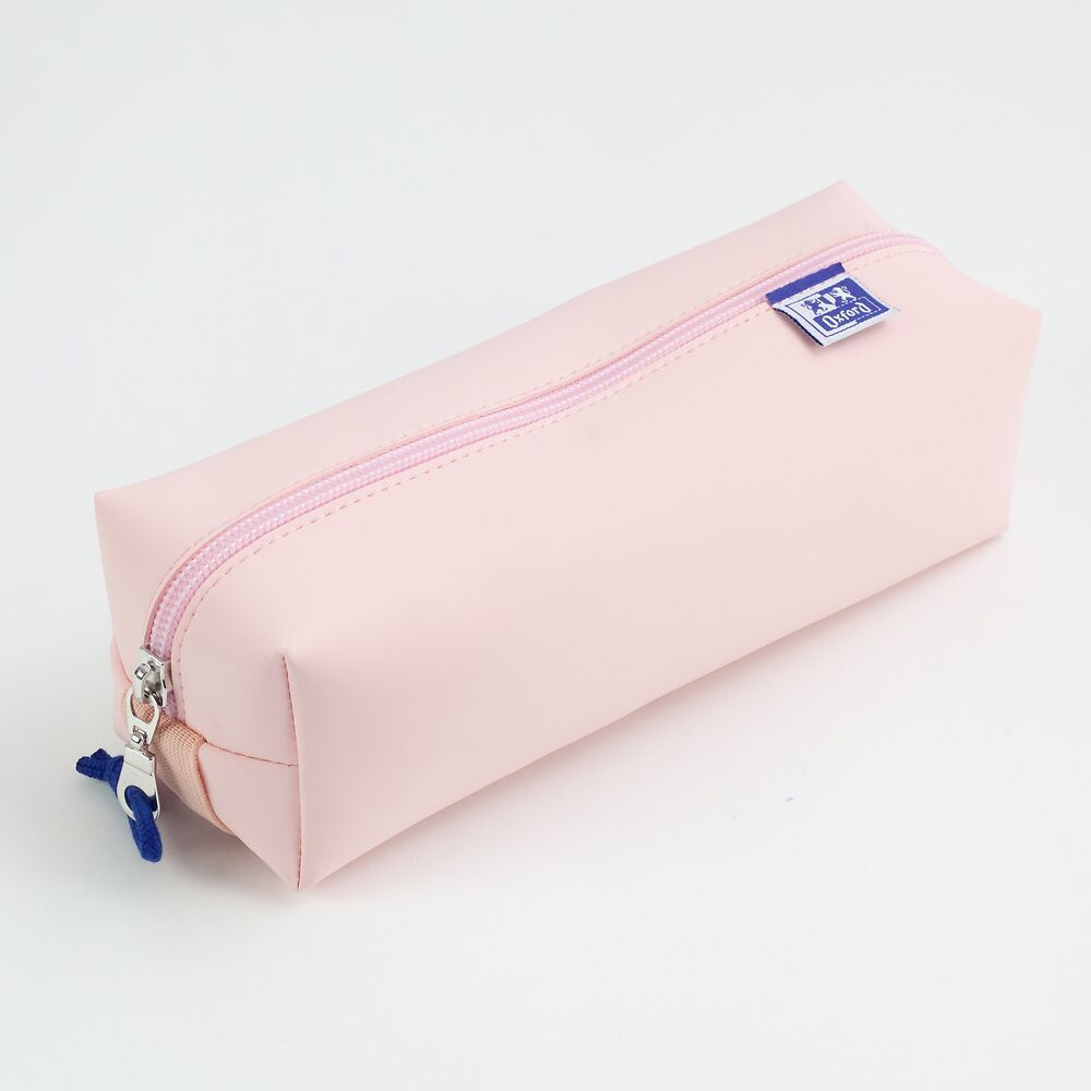 Oxford Large Square Pencil case, Pastel Pink