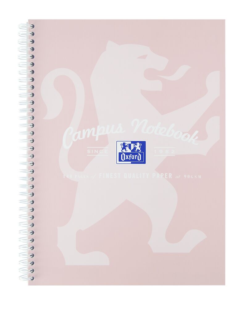 Oxford Campus Pastel A4+ Wirebound Notebook - Assorted Colours, Pack of 3